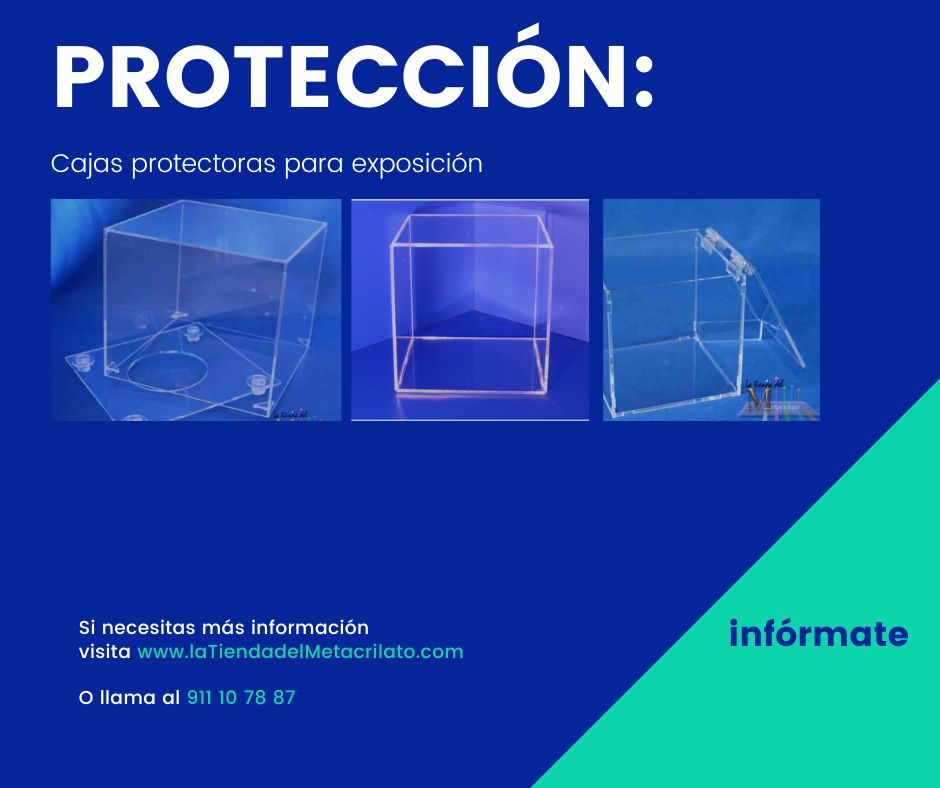 Cajas de protección en Acrílico o metacrilato. Se mira pero no se toca