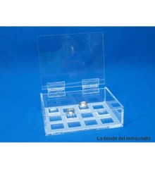 Caja recta expositor anillos con sujeción de foam - Cajas - - La Tienda del  Metacrilato