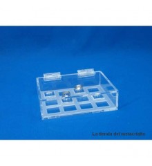 Caja recta expositor anillos con sujeción de foam - Cajas - - La Tienda del  Metacrilato