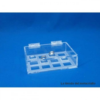 Expositor anillos caja transparente PVL