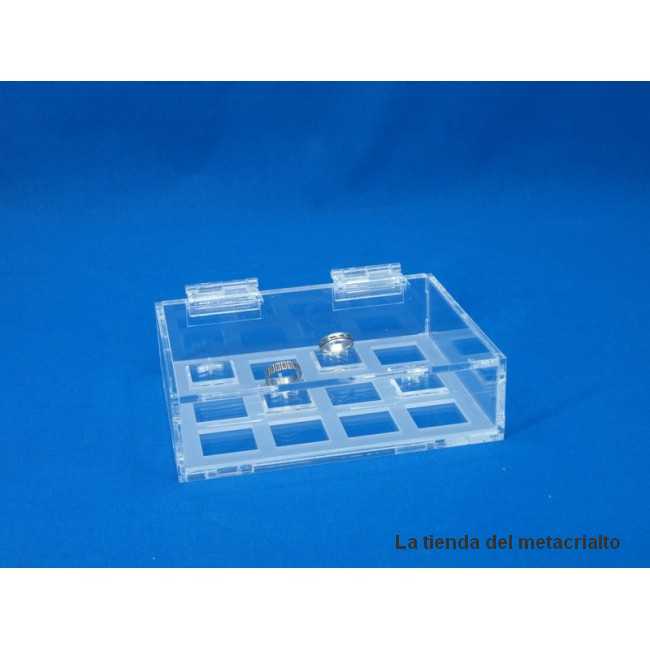 Expositor anillos caja transparente PVL - Cajas - - La Tienda del  Metacrilato